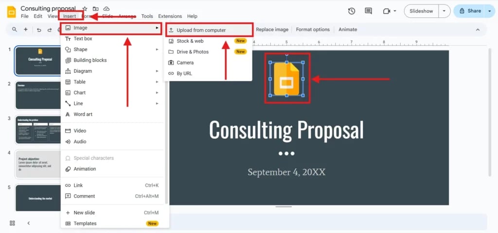 Resize, position, and customize the icon
