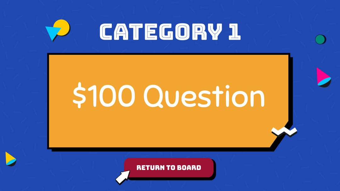 Jeopardy Presentation Templates template