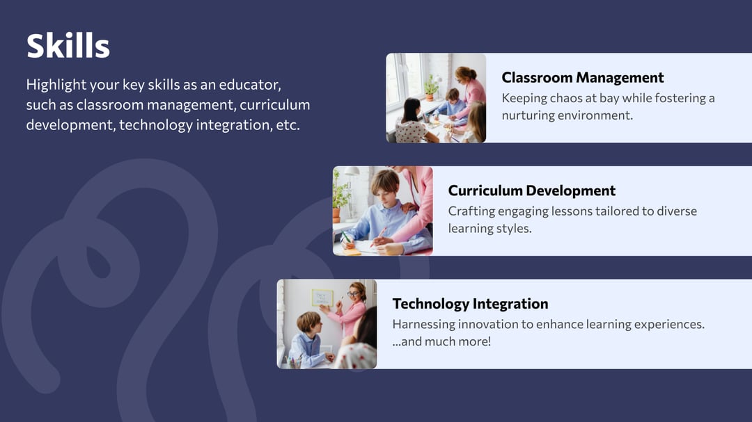 Teacher / Educator Portfolio Presentation template