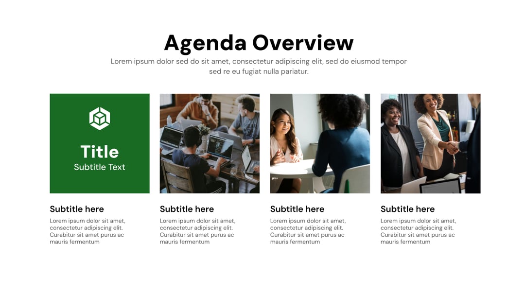 Agenda Templates for Presentation template