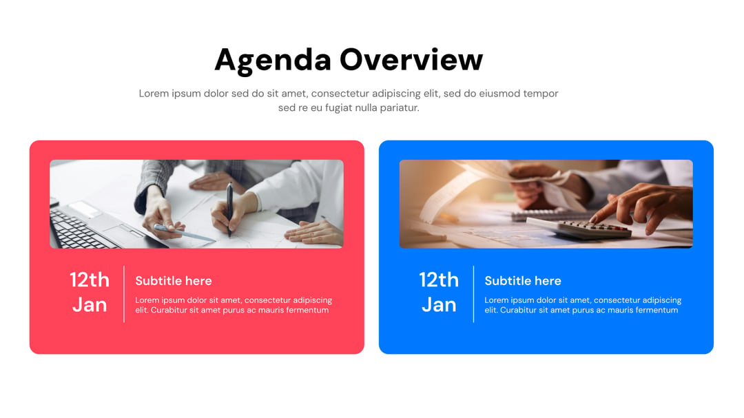 Agenda Templates for Presentation template