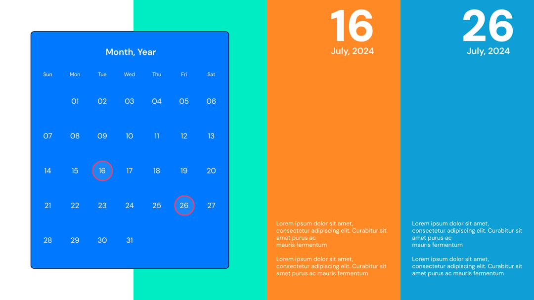 Calendar Presentation Templates template