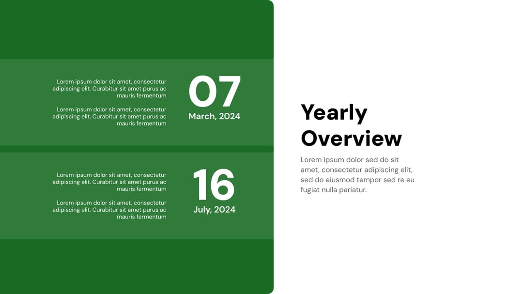 Calendar Presentation Templates template