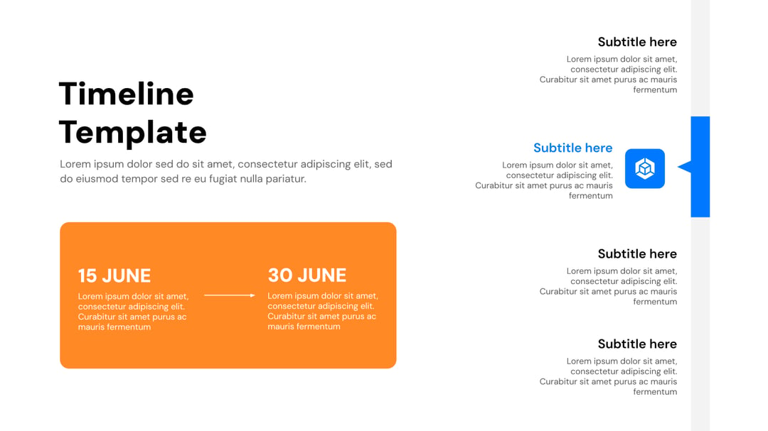 Timeline Presentation template