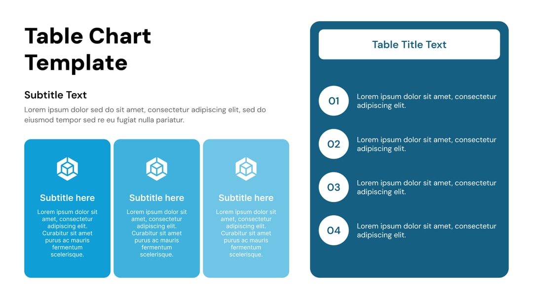 Table Presentation template