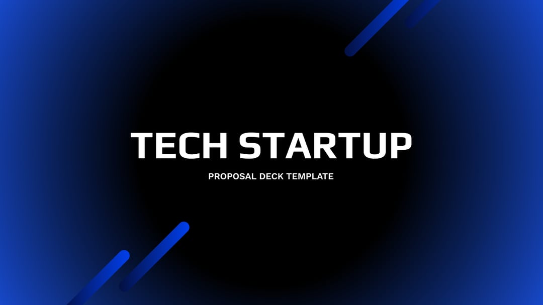 Tech Startup Investor Pitch Deck template