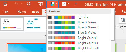 colour schemes for powerpoint