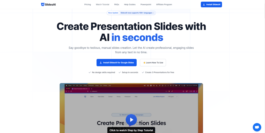 create presentation slides from text