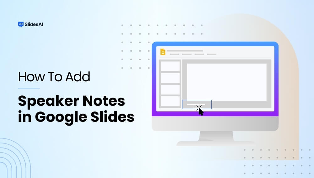 how can you add speaker notes to individual slides in google slides