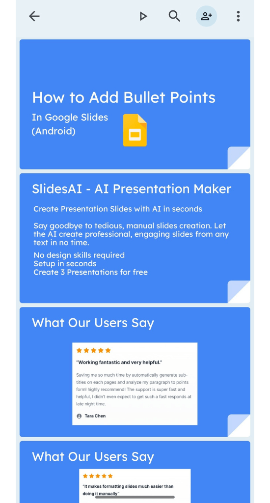 open your presentation