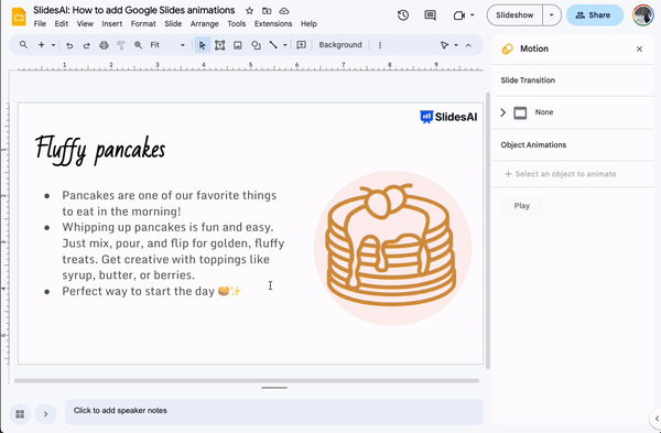 How to animate bullet list (paragraphs) in Google Slides