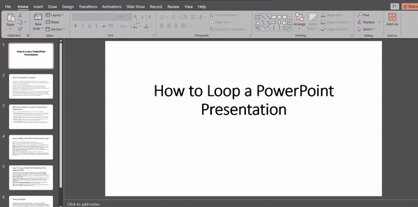 How to Make a PowerPoint Presentation loop