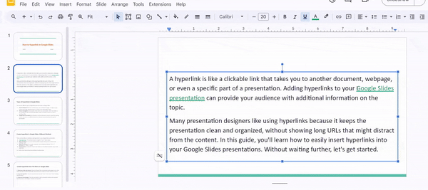How To Edit A Hyperlink In Google Slides