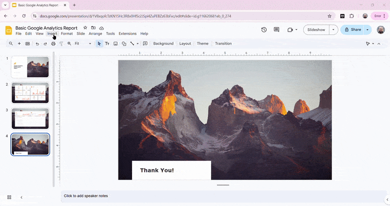 use google slides' built-in feature to add stickers