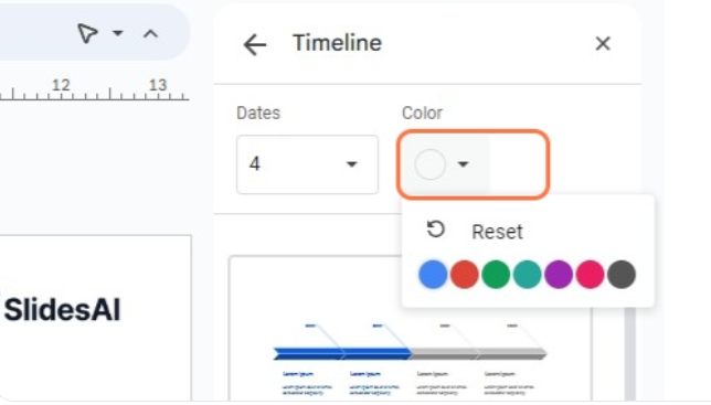 Google Slide timeline 