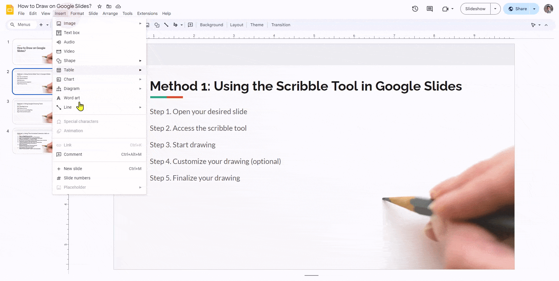 How to Draw on Google Slides? (3 Easy Methods)