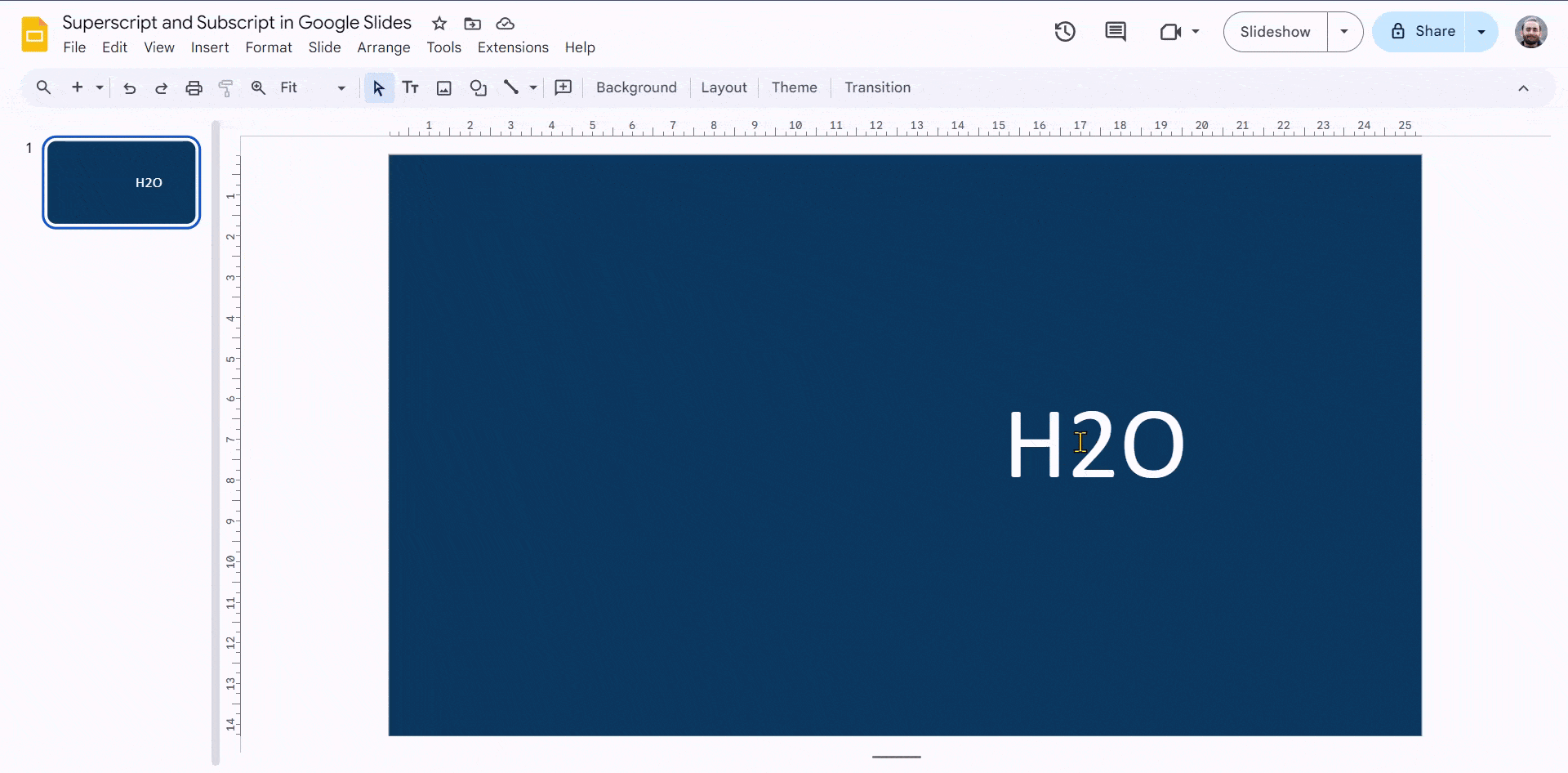 How to Do Subscript and Superscript in Google Slides?
