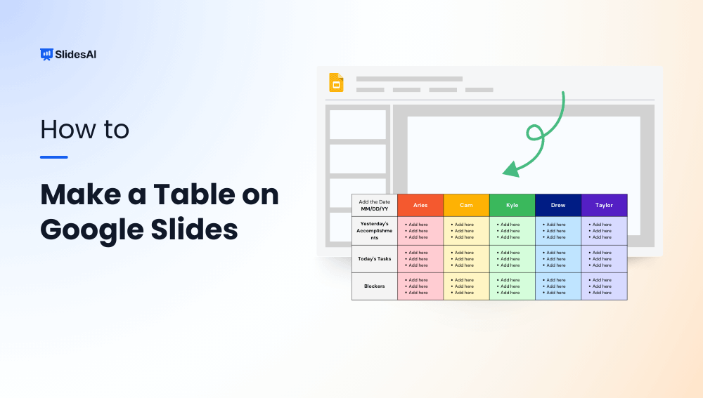 How to Make a Table on Google Slides?