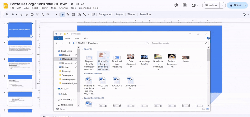 copy and paste file into the USB folder