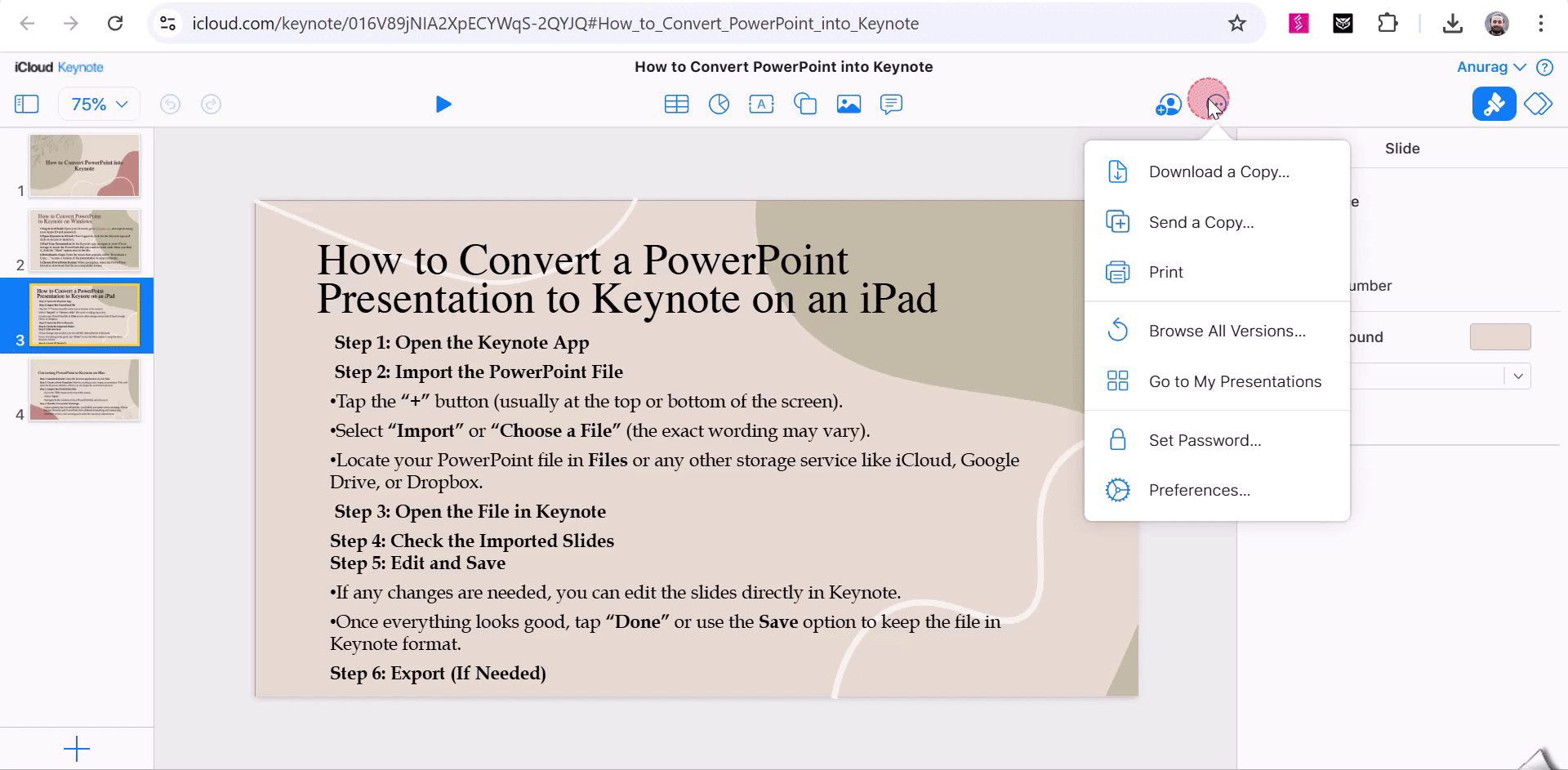 How to Convert PowerPoint into Keynote? | SlidesAI