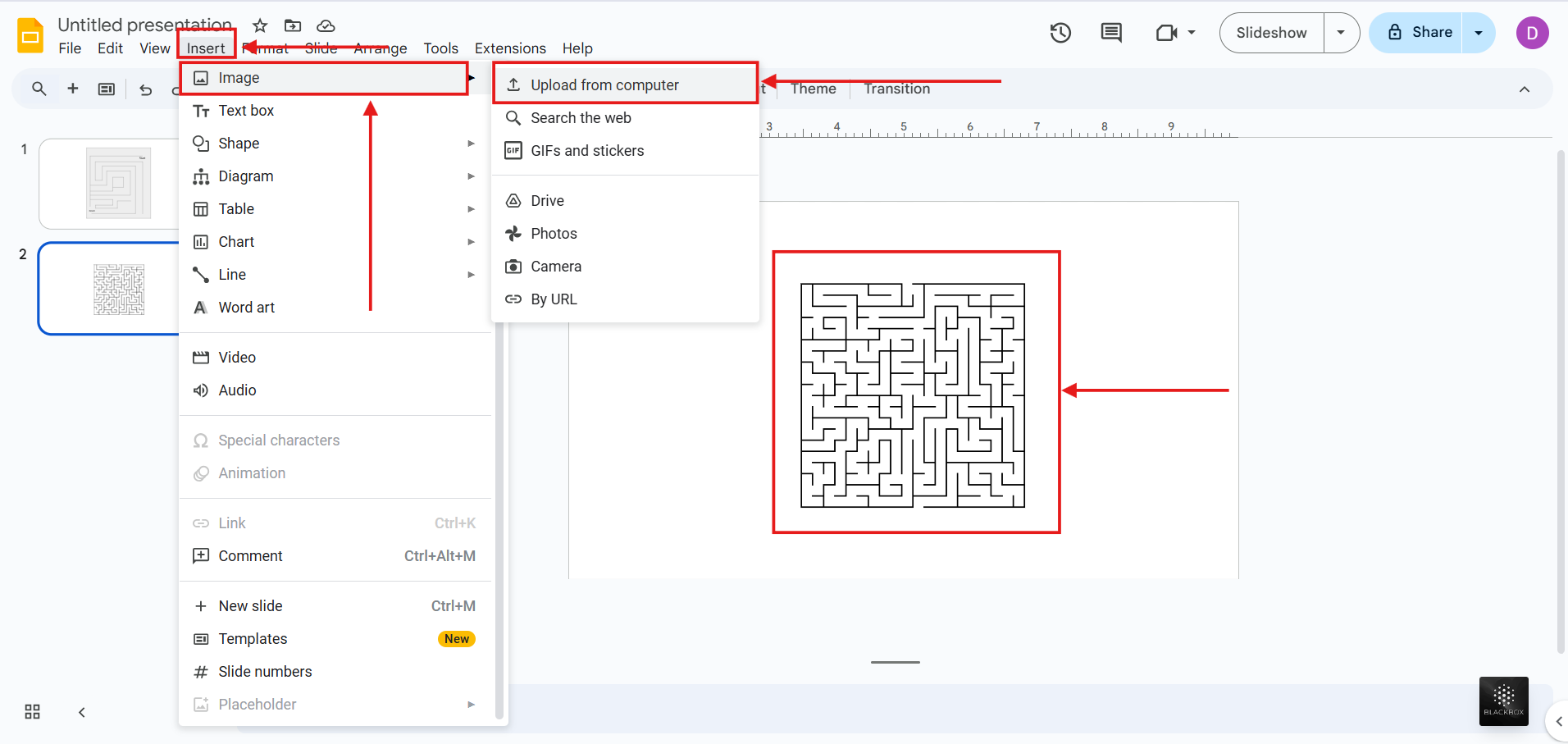 How to Do a Corn Maze on Google Slides?