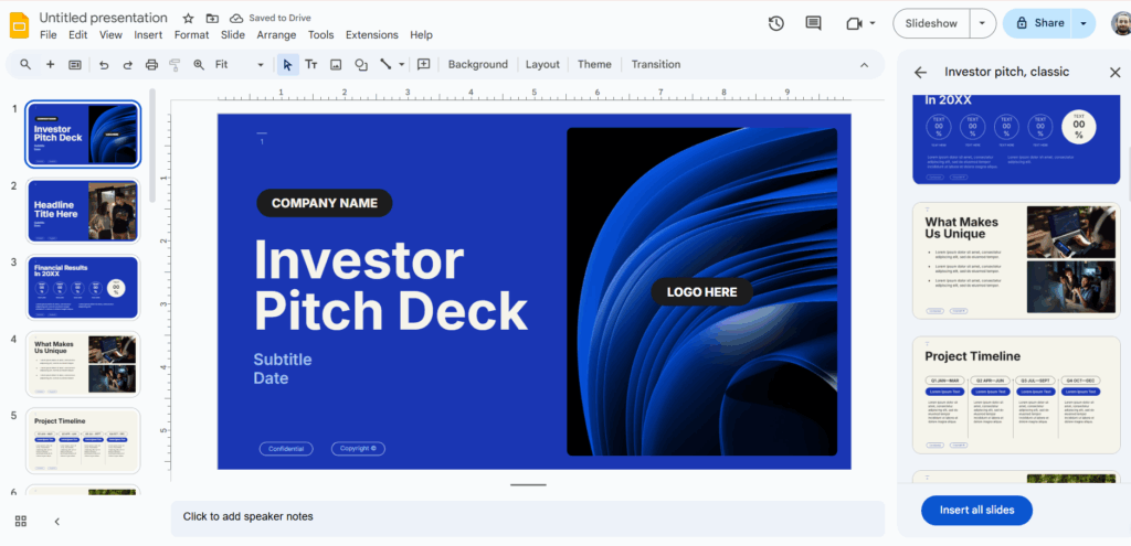 Add slides to your deck