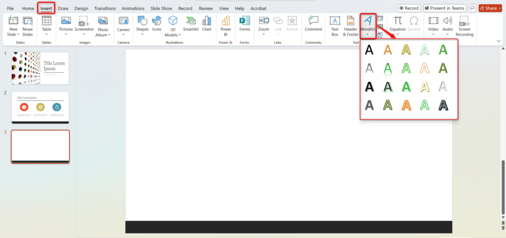 How to Highlight Text in PowerPoint Using WordArt?