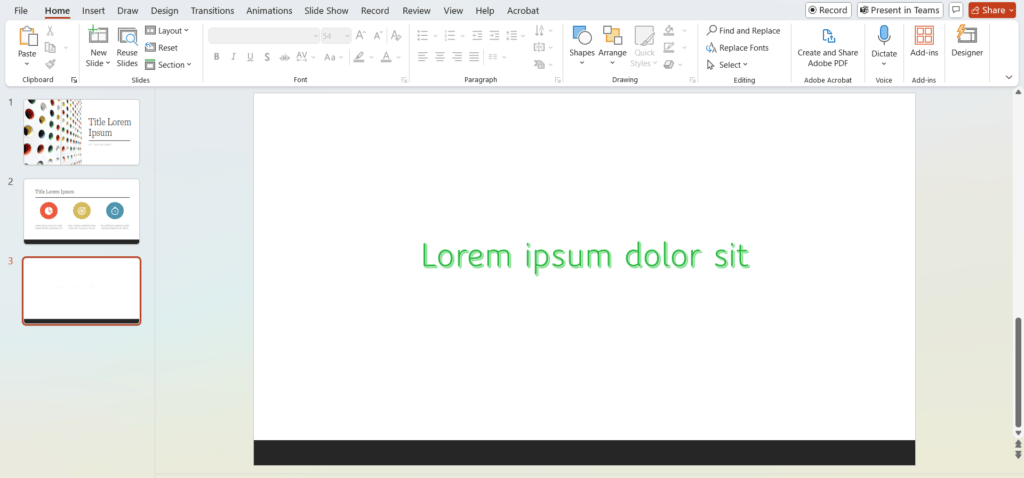 Highlight Text in PowerPoint Using WordArt