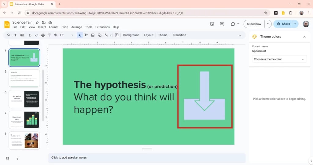 Overlap and Align shapes in google slides