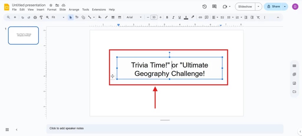 Set Up the Title Slide