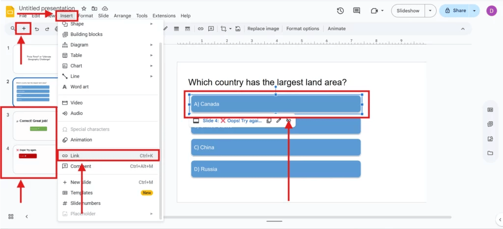 Create Feedback Slides