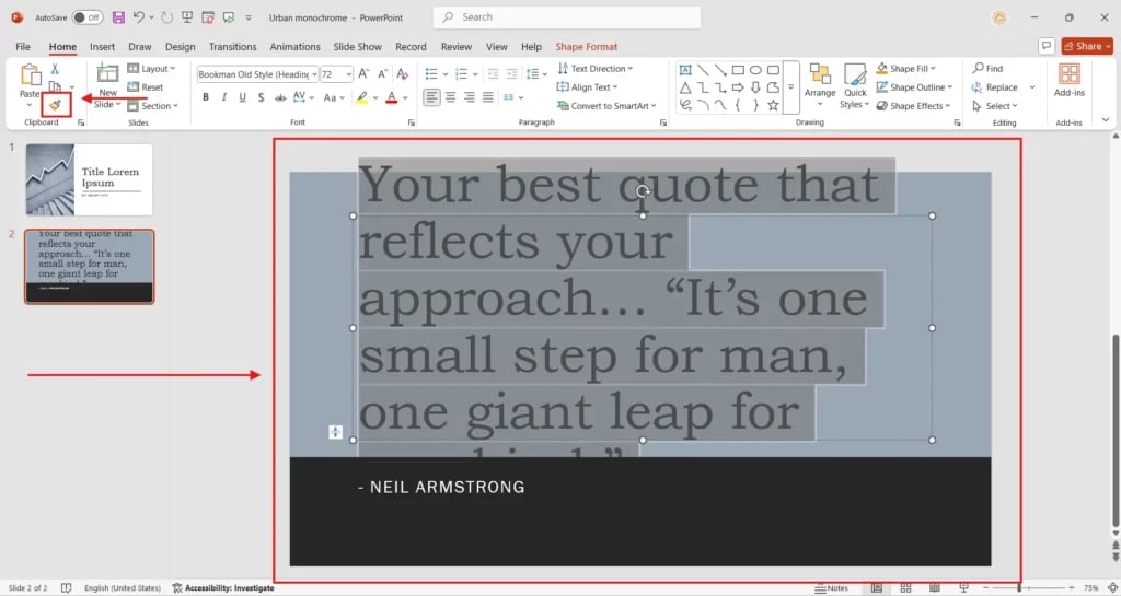 Use Format Painter Multiple Times in PowerPoint