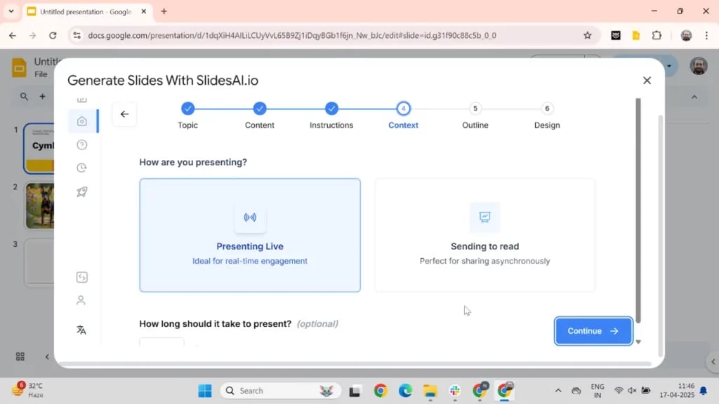 Contextualize the Presentation