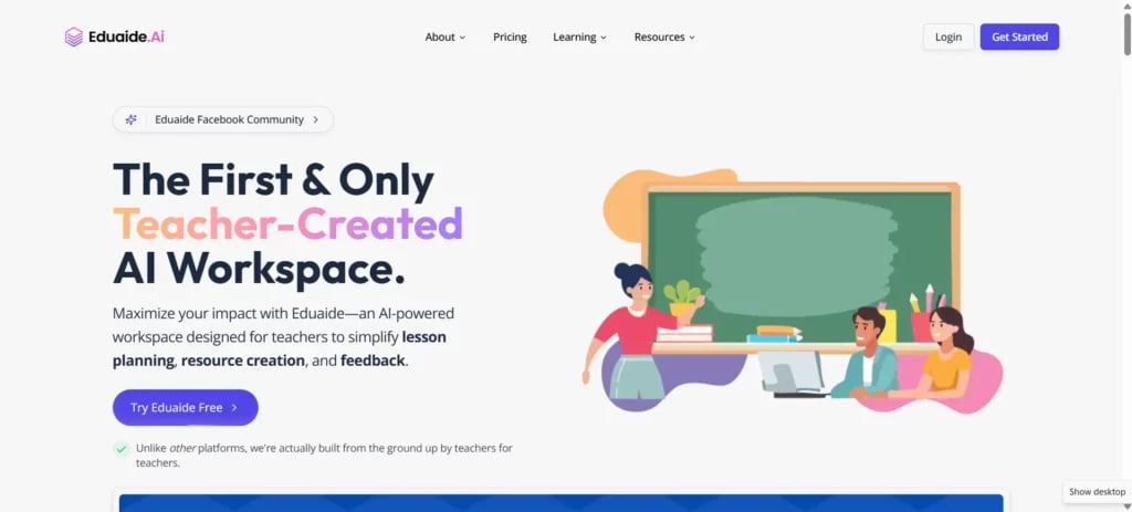 eduaide.ai homepage