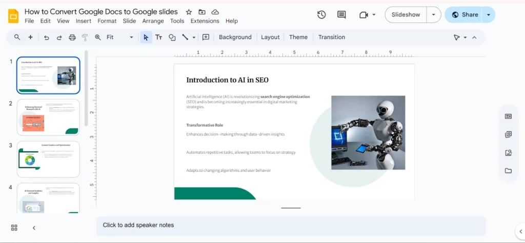 Final check in the presentation 