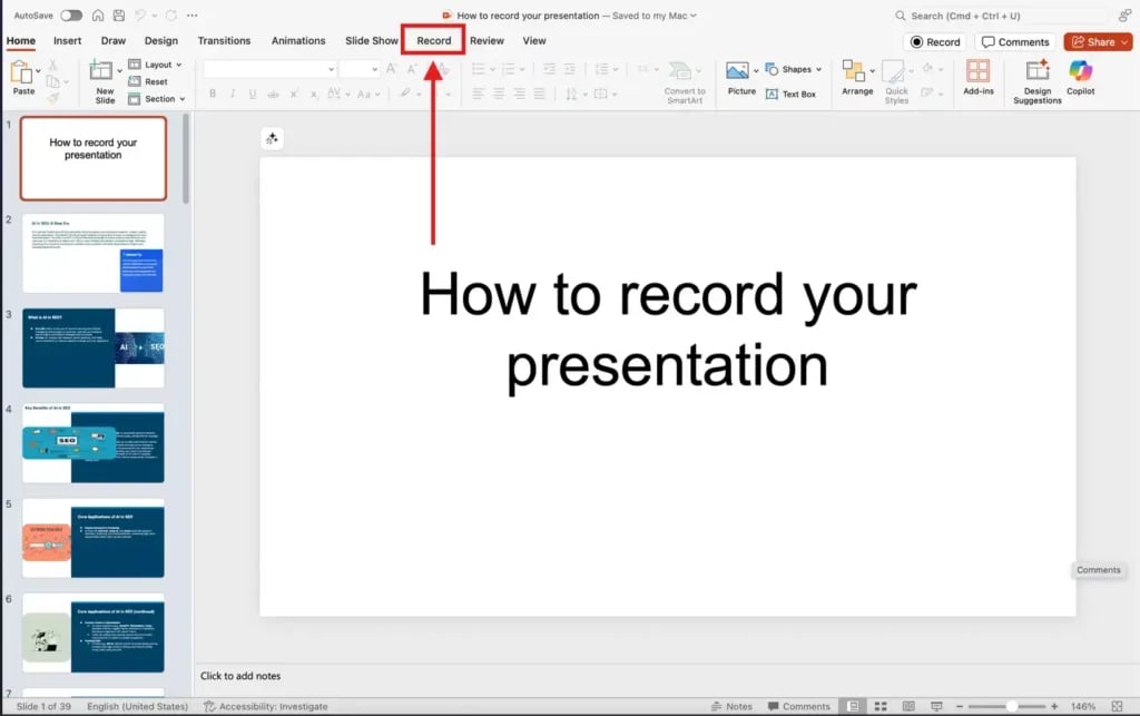 Open Your Presentation
