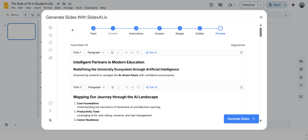 Review the presentation content