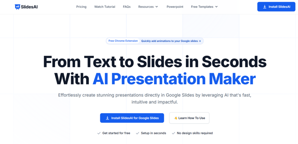 SlidesAI Homepage