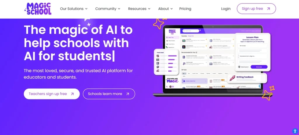 MagicSchool.ai homepage