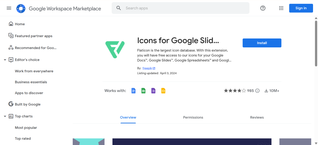 Icons for Google Slides
