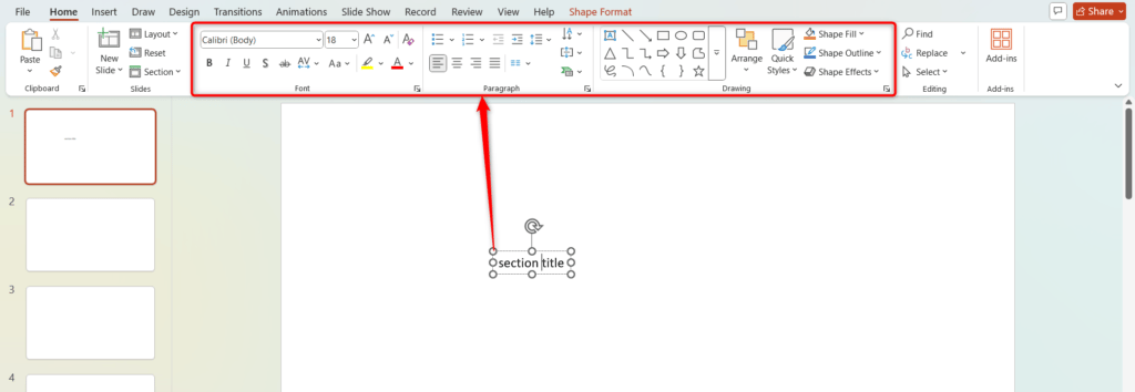 Add a Header to Individual Slides
