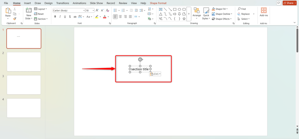 Add a Header to Individual Slides
