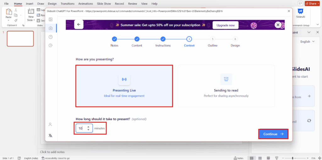 Add sales Presentation Duration for your PowerPoint presetation