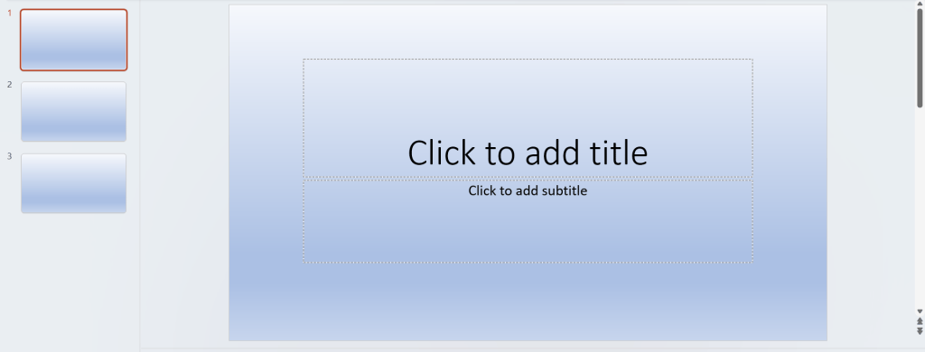 Final view of background in PowerPoint