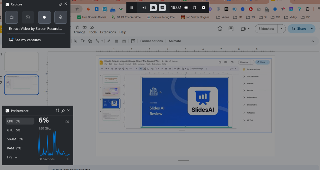 Play the video and record
