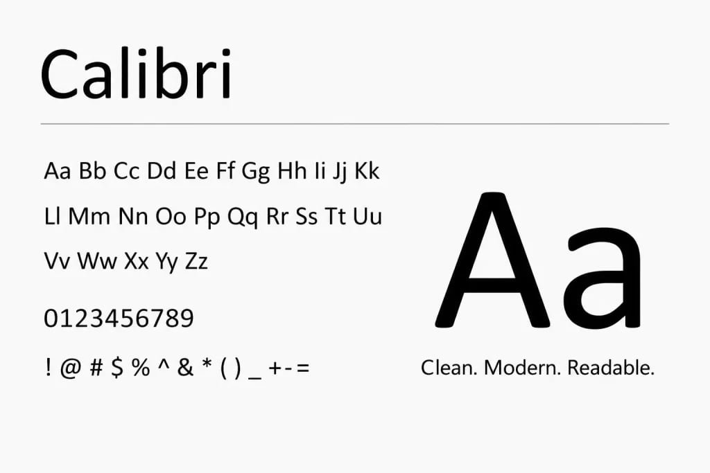 Calibri Font