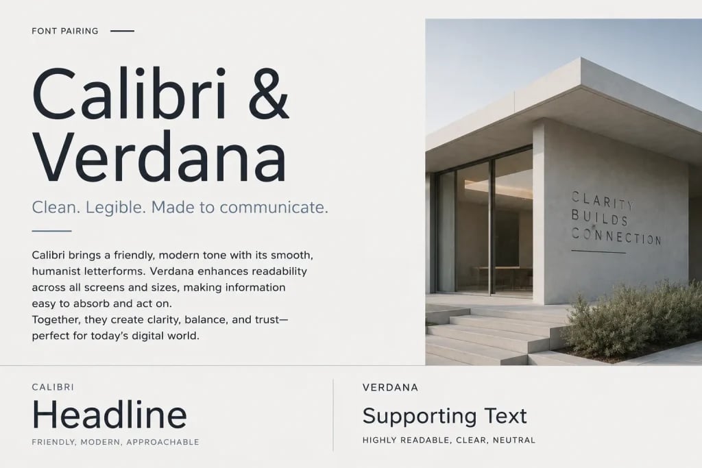 Calibri and Verdana