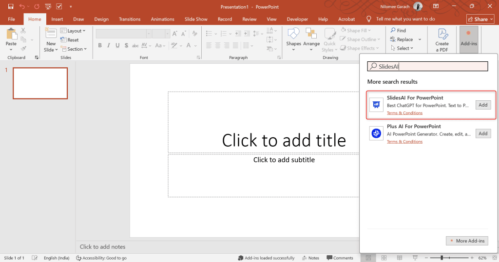 SlidesAI PPT Add-in