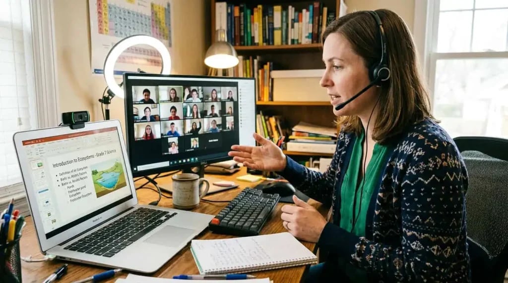 Online classroom presentation