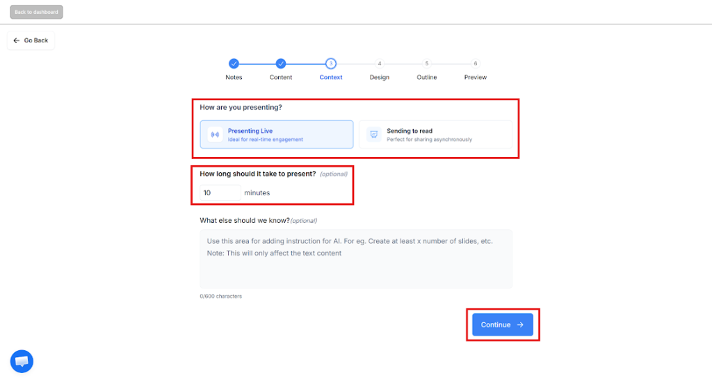 Step 4: Add Presentation Context